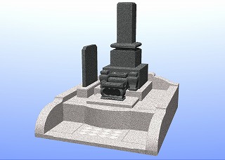 墓石外柵セット 石塔(9寸角)