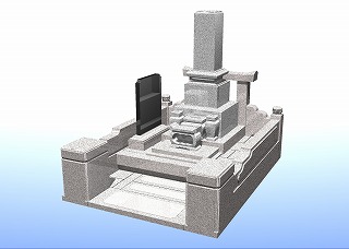 墓石外柵セット 石塔(9寸角)