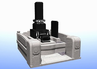 墓石外柵セット 石塔(9寸角)